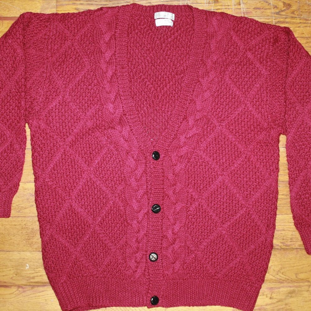 Vintage 80s-90s Christian Dior Monsieur Wool Cardigan